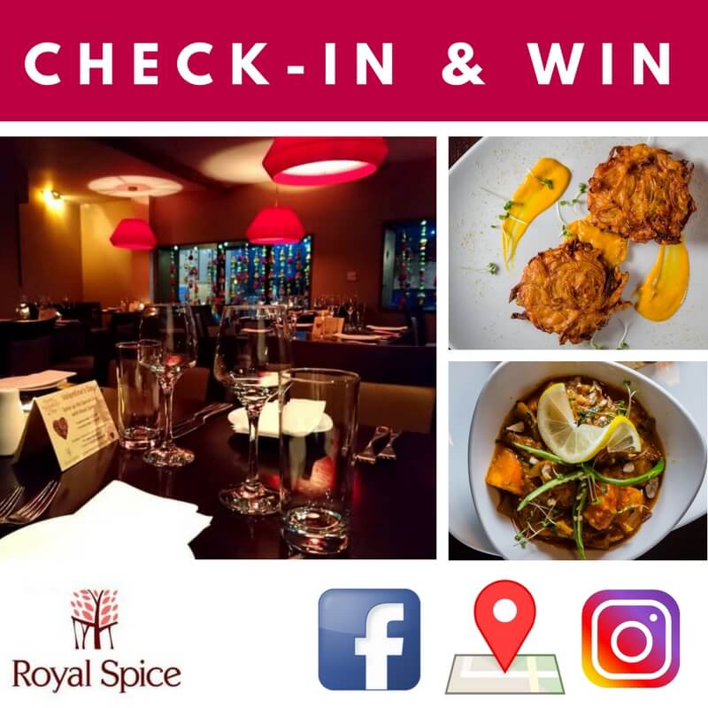 Check-In & Win at Royal Spice