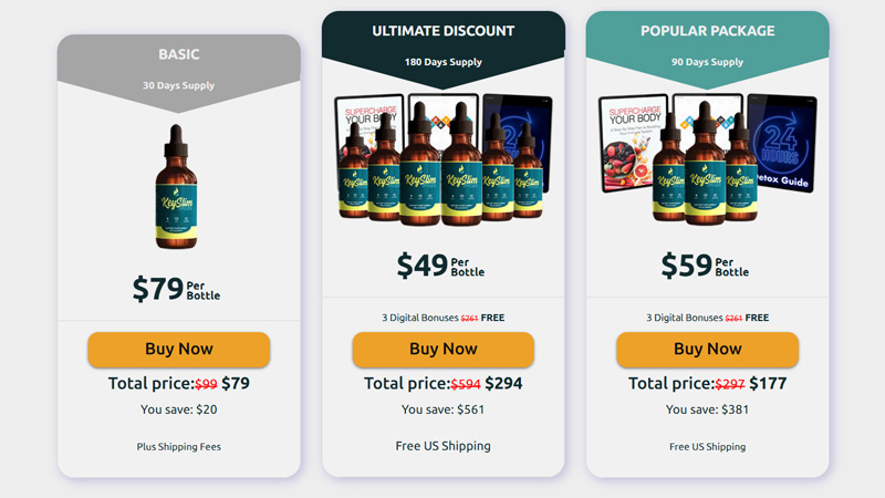 KeySlim Drops offers bundle discounts, with larger packages lowering the daily cost.