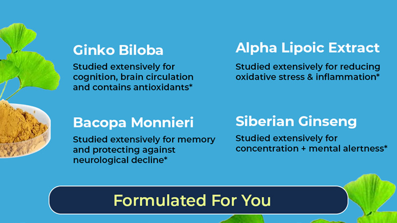 NeuroZoom ingredients: Huperzine, Bacopa, PS